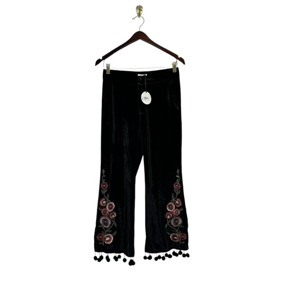 NWT REVOLVE TULAROSA Huntington Pant Black Velvet S - Picture 5 of 10